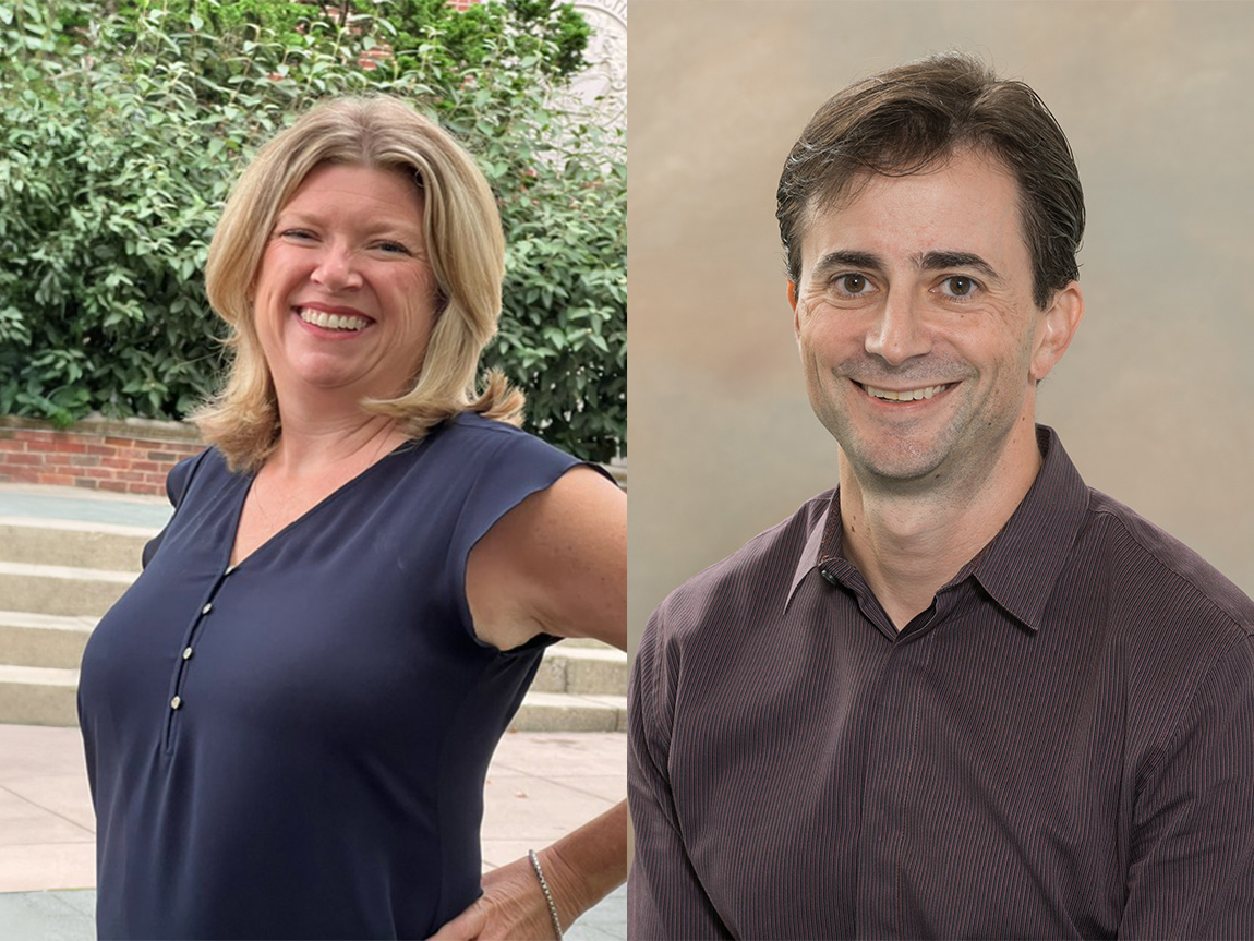 Two headshots of college professors next to each other